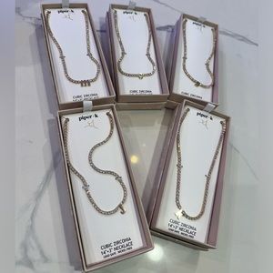 112. Piper K Initial cz necklace